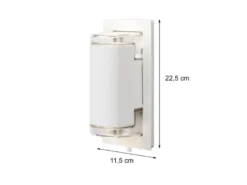 UP & DOWN Außenwandleuchte Aluminium Weiß, IP54, mit 2x 5W LED