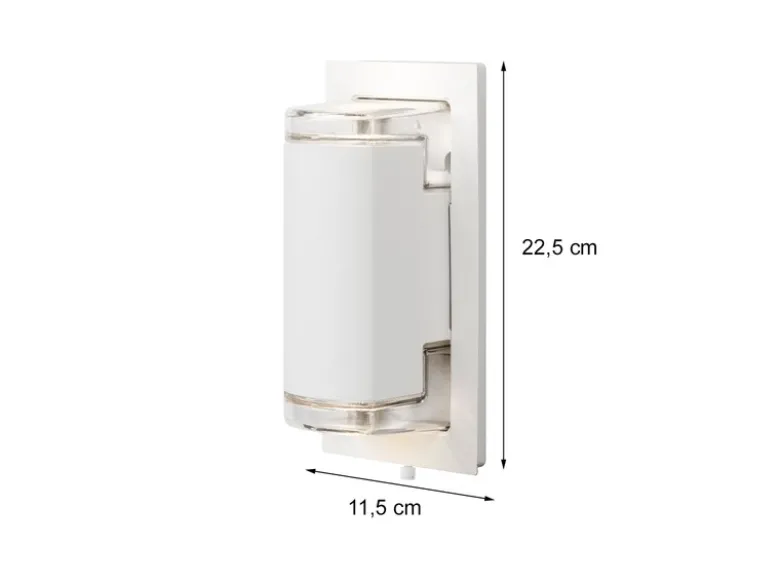 UP & DOWN Außenwandleuchte Aluminium Weiß, IP54, mit 2x 5W LED