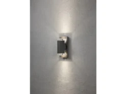 UP & DOWN Außenwandleuchte Aluminium Anthrazit, IP54, mit 2x 5W LED