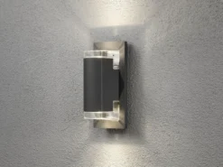 UP & DOWN Außenwandleuchte Aluminium Anthrazit, IP54, mit 2x 5W LED