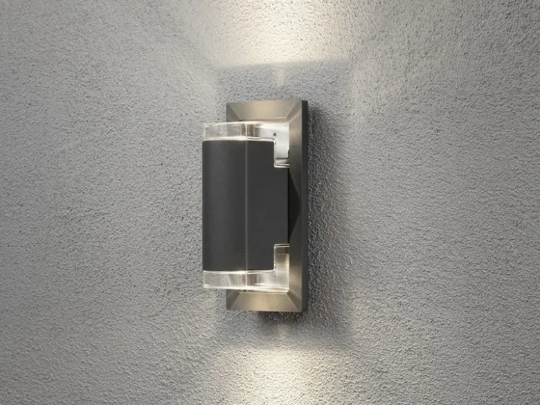 UP & DOWN Außenwandleuchte Aluminium Anthrazit, IP54, mit 2x 5W LED