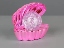USB Muschel Tischlampe SHELLY Pink mit RGB Beleuchtung, Höhe 14cm