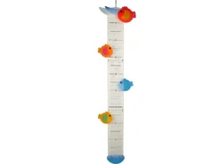 Verspielte Messlatte aus Holz, Made in Germany, 70-150cm, Design FISCHE
