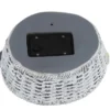 Verspielte LED Deko Solarleuchte Hund und Blumen im Korb, Höhe 13,5cm