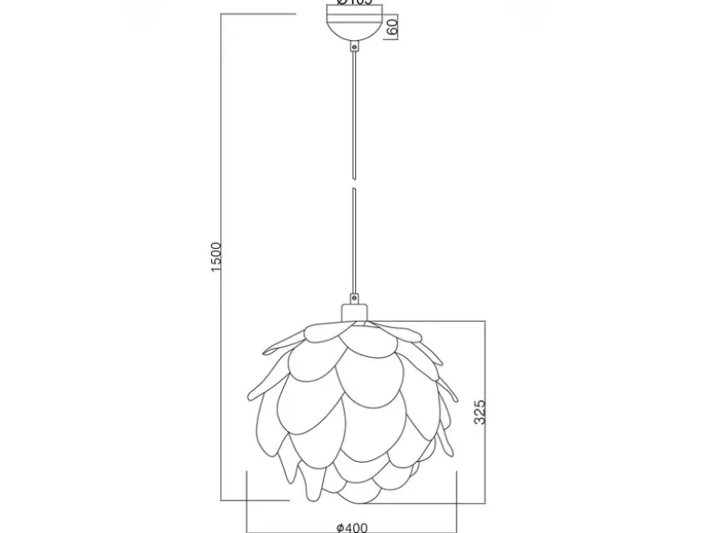 Verspielte LED Pendelleuchte mit bunten Kunststoffblättern, Ø 40cm