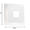 Verstellbare LED Wandleuchte HENNES Weiß eckig, Höhe 18cm