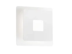 Verstellbare LED Wandleuchte HENNES Weiß eckig, Höhe 18cm
