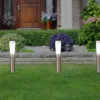 Vielseitig verwendbare LED Solarleuchte mit Erdspieß, Edelstahl