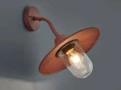 Vintage Außenwandleuchte BRENTA in Rostoptik, Höhe 32cm