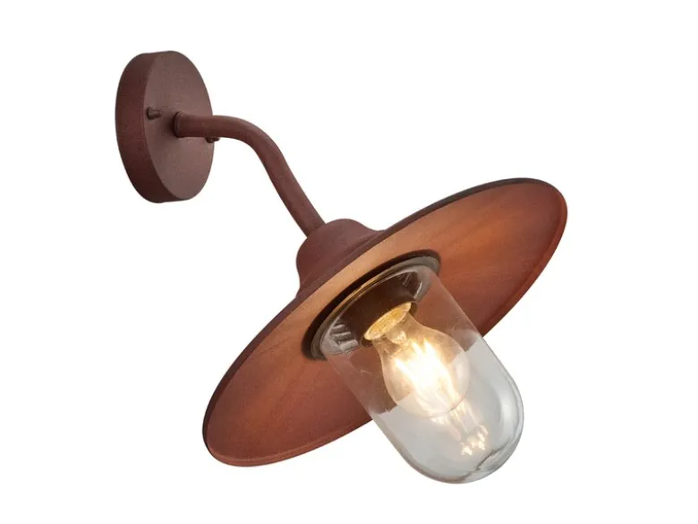 Vintage Außenwandleuchte BRENTA in Rostoptik, Höhe 32cm