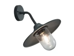 Vintage Außenwandleuchte in Anthrazit mit E27 LED, Höhe 32cm