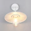 Vintage Außenwandleuchte in Weiß mit E27 LED, Höhe 32cm