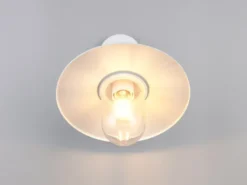 Vintage Außenwandleuchte in Weiß mit E27 LED, Höhe 32cm