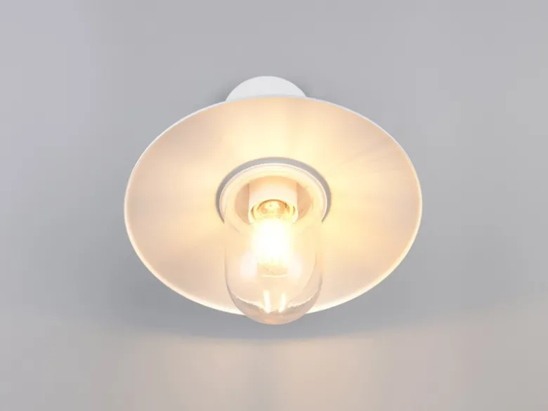 Vintage Außenwandleuchte in Weiß mit E27 LED, Höhe 32cm