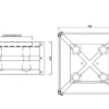 Vintage LED Deckenlampe mit Echtholz Lampenschirm, Quadrat 40cm