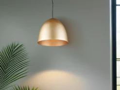 Vintage Pendelleuchte TILDA einflammig Metall Messing, Ø 40cm