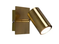 Wand- & Deckenstrahler MARLEY Altmessing, Breite 12cm