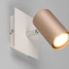 Wand- & Deckenstrahler MARLEY Metall Coffee / Hellgrau, Breite 12cm