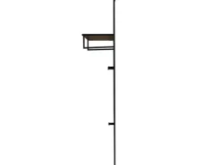 Wandgarderobe AVELIN mit Ablage in Holzoptik und Schwarz, Höhe 122cm