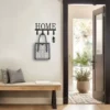 Wandgarderobe NELLY Metall Schwarz - Garderobenleiste Breite 25cm