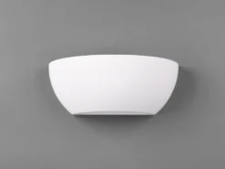 Wandlampe LED Gipsleuchte Weiß Up and Down, bemalbar, Breite 24cm