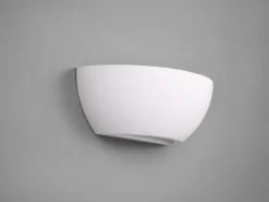 Wandlampe ROMA Gipsleuchte weiß up and down, bemalbar, Breite 24cm