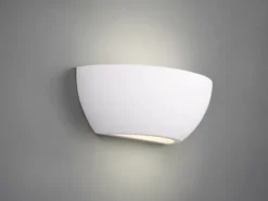 Wandlampe ROMA Gipsleuchte weiß up and down, bemalbar, Breite 24cm