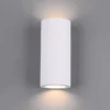 Wandlampe ZAZOU - Spot Gipsleuchte Weiß Up and Down bemalbar, Höhe 16,5cm
