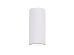 Wandlampe ZAZOU - Spot Gipsleuchte Weiß Up and Down bemalbar, Höhe 16,5cm