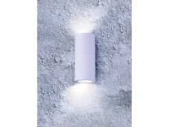 Wandlampe ZAZOU - Spot Gipsleuchte Weiß Up and Down bemalbar, Höhe 16,5cm