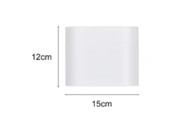 Wandleuchte ALANI mit Up & Down Lichteffekt, Metall Weiß, Breite 15cm