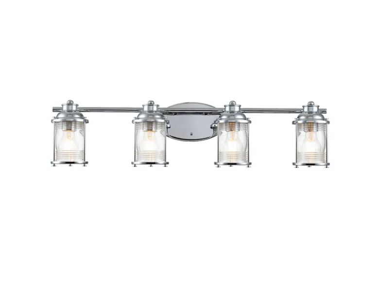 Wandleuchte ASHLAND BAY in Chrom für Badezimmer & Wohnraum, Breite 86cm