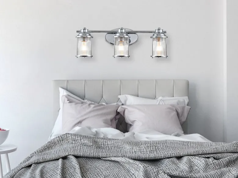 Wandleuchte ASHLAND BAY in Chrom für Badezimmer & Wohnraum, Breite 61cm