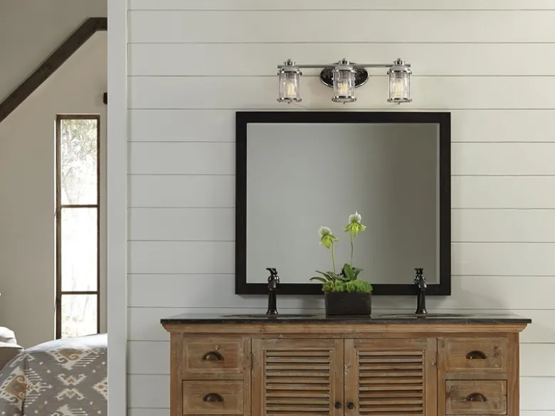 Wandleuchte ASHLAND BAY in Chrom für Badezimmer & Wohnraum, Breite 61cm