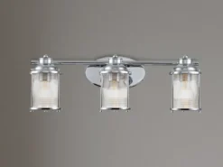 Wandleuchte ASHLAND BAY in Chrom für Badezimmer & Wohnraum, Breite 61cm