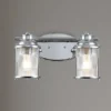 Wandleuchte ASHLAND BAY in Chrom für Badezimmer & Wohnraum, Breite 36cm
