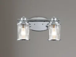Wandleuchte ASHLAND BAY in Chrom für Badezimmer & Wohnraum, Breite 36cm