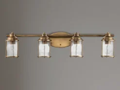 Wandleuchte ASHLAND BAY in Messing für Badezimmer & Wohnraum, Breite 86cm