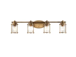 Wandleuchte ASHLAND BAY in Messing für Badezimmer & Wohnraum, Breite 86cm