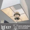 Wandleuchte CAIMA mit Schalter, LED Leselampe & Stoffschirm Weiß, Höhe 31cm