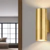 Wandleuchte CLEO in Gold foliert mit Up and Down Licht, Höhe 16,5cm