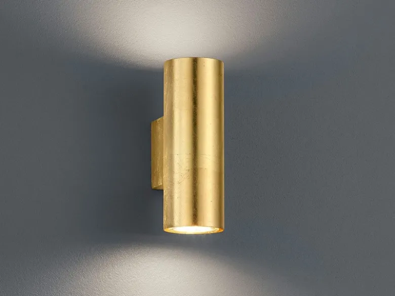 Wandleuchte CLEO in Gold foliert mit Up and Down Licht, Höhe 16,5cm