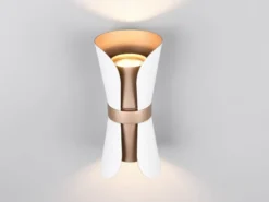 Wandleuchte COAT Weiß Coffee mit Updown Lichtaustritt, Höhe 21cm