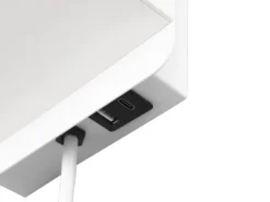 Wandleuchte COMFORT mit Stecker, Schalter & Ladefunktion Weiß, Höhe 31cm