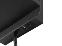 Wandleuchte COMFORT mit Stecker, Schalter & Ladefunktion Schwarz, Höhe 31cm