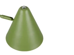 Wandleuchte COSIMA mit Stecker, Schalter und Schwenkarm, Grün, Höhe 16cm