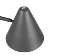 Wandleuchte COSIMA mit Stecker, Schalter und Schwenkarm, Anthrazit, Höhe 16cm