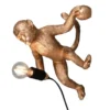 Wandleuchte LOUY mit Stecker und Schalter Affenlampe Gold, Höhe 36,5cm