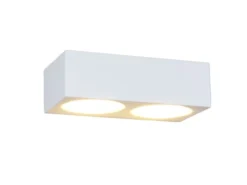 Wandleuchte MATTONE eckig aus Gips mit Up and Down Lichteffekt, Breite 23cm
