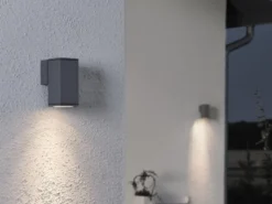 Wandleuchte MONZA anthrazit, GU10-Sockel, H: 13,5 cm, IP44